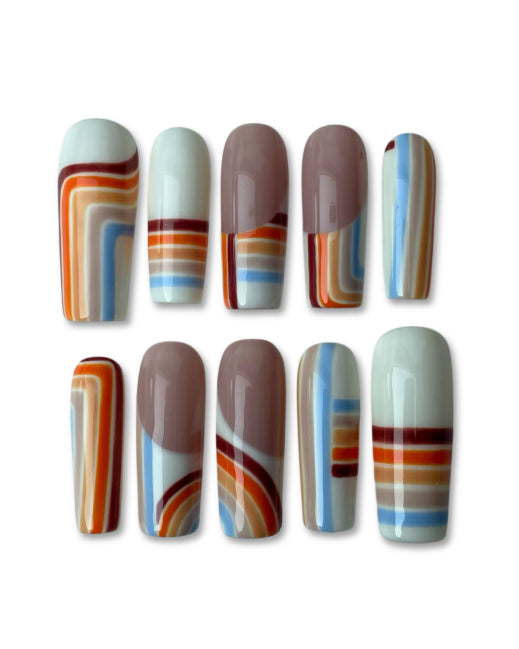 So'Claws - création press-on nails collection Back to the 70's