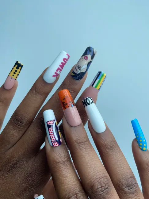 Ongles press-on Pop So'Claws - set complet 10 ongles