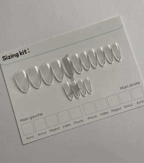 Sizing kit So'Claws - gabarit de mesure pour press-on nails sur mesure, main gauche et droite