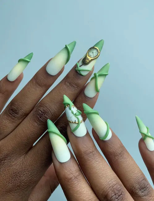 Ongles press-on Temps du vivant So'Claws - set complet 10 ongles